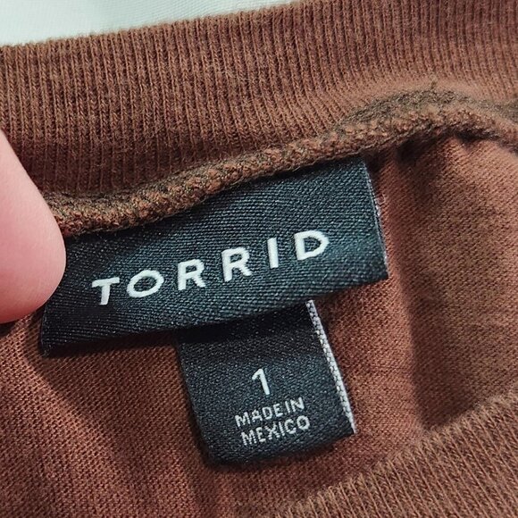 TORRID Positive Vibes Relaxed Fit Cotton Jersey Crew Neck Long Sleeve Crop
Lot N - Picture 3 of 5